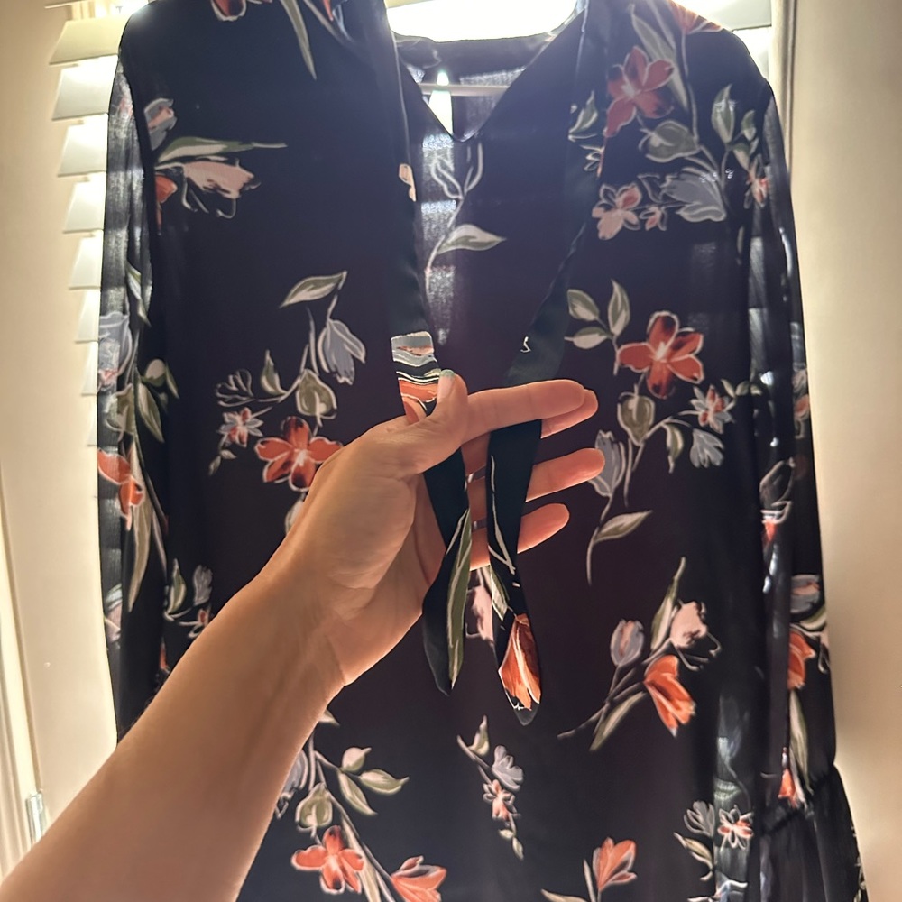 Atmosphered Women’s Dress. With tie to front or back. Wore at a fall wedding.